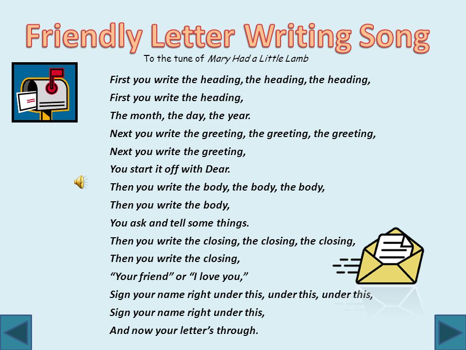letter writing for grade 2